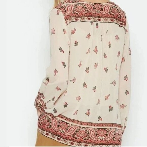 Joie Haya Silk Paisley Print Sheer Blouse S - Picture 2 of 12